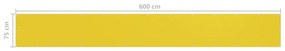 Tela de varanda 75x600 cm PEAD cor amarelo