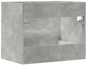 Armário lavatório 60x38,5x48 cm contraplacado cinzento-cimento