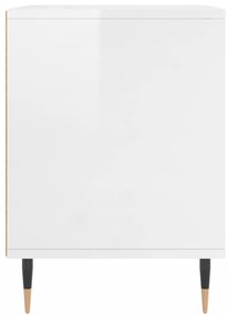 Mesa de cabeceira 2 pcs derivados de madeira branco brilhante
