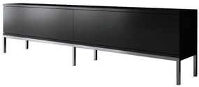 Conjunto de Mobiliário de Sala Lord – Preto e Prateado – TV Stand: 180