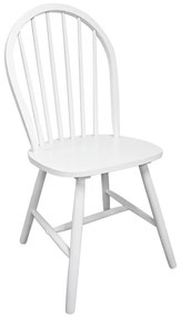 Cadeiras de jantar 4 pcs madeira de seringueira maciça branco