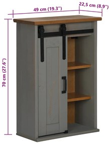 Armário suspenso HALDEN com porta de correr 49x22,5x70 cm Pinho