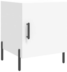 Mesa de cabeceira 2 pcs 40x40x50 cm derivados de madeira branco
