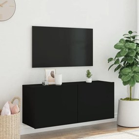 Móvel de parede para TV 100x30x41 cm preto