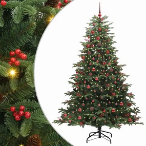 vidaXL Árvore de Natal Artificial Verde 210 cm PVC, Metal e Plástico