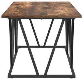 Mesa de Café vidaXL Carvalho Fumado 100x50x40 cm Madeira de Engenharia