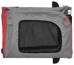 Reboque para Bicicleta para Animais de Estimação Vermelho e Cinza, Tec
