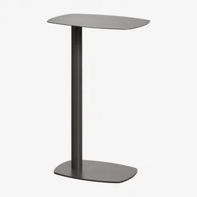 Mesa De Apoio Retangular 40x25 Cm Em Aço Inoxidável Odelia Cinza Granito & ↑65 Cm - Sklum