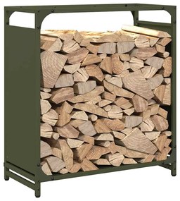 Suporte para lenha aço laminado a frio verde azeitona