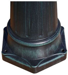 Candeeiro jardim c/ 2 braços 230cm alumínio verde-escuro/preto