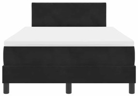 Cama Box com Colchão e LED Preto 120x190 cm Veludo