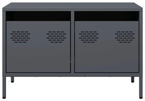 Móvel de TV 68x39x43,5 cm aço laminado a frio antracite