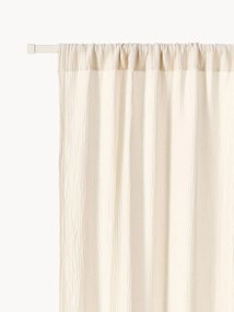 Cortinas em musselina semitransparentes com bainha para varão Malvina, conjunto de 2