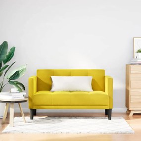 vidaXL Sofá-luvas 111 cm veludo amarelo