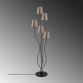 Candeeiro de Pé Bonibon – Preto e Bege – 44 x 44 x 160 cm