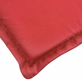 Almofadão para cadeira de terraço (75+105)x50x4 cm vermelho