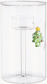 Castiçais de vidro Lavish Pine, conjunto de 2