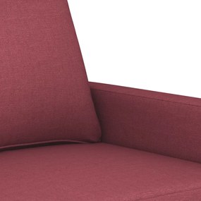Sofá de 2 lugares tecido 140 cm vermelho tinto