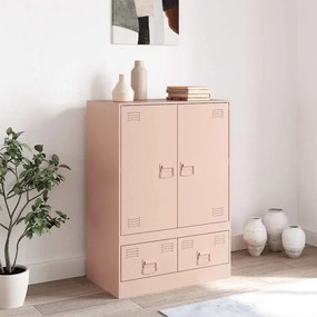 Aparador alto 67x39x95 cm aço rosa
