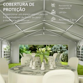 Tenda para Eventos 12x6m Tenda de Jardim com 12 Paredes Laterais Amoví