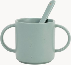 Canecas em grés para crianças com colher Reverie, conjunto de 4