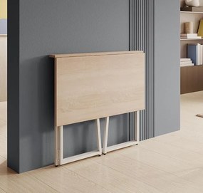 Mesa plegable Galia (80,5cm) blanco y sonoma
