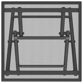 Mesa de jardim dobrável 38x38x38 cm malha de aço antracite