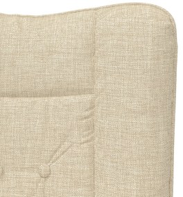 Poltrona Relaxante vidaXL em Tecido Creme