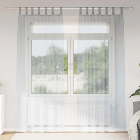 Cortinas 2 pcs Cinzento-escuro 140 x 225 cm Poliéster