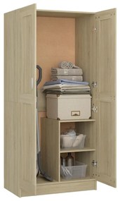 Roupeiro 82,5x51,5x180 cm contraplacado carvalho sonoma