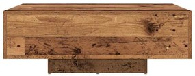 Mesa de Centro vidaXL com Luzes LED Madeira Antiga 85x55x31 cm