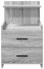 Mesas de cabeceira 2 peças com 2 gavetas cinza Sonoma 40x36,5x62 cm