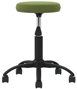 Cadeira de escritório giratória veludo verde-claro