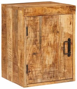 vidaXL Mesa-de-cabeceira Castanho Madeira de manga maciça