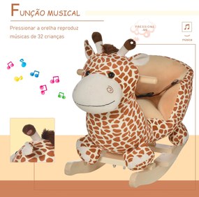 ® Cavalito de Baloiço bebé +18 meses Cadeira de Baloiço de Girafa 60x3