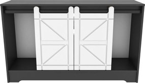 Móvel TV Ahris – Cinza e Branco – 140x35x85 cm