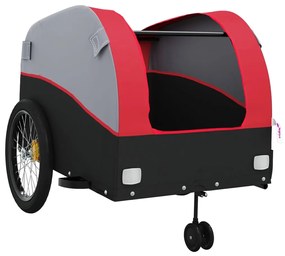 Reboque para bicicleta 45 kg ferro preto e vermelho