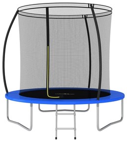 Conjunto de trampolim redondo 244x55 cm 100 kg