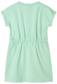 Vestido de criança com cordão verde brilhante 92