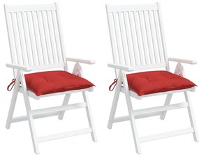 Almofadões para móveis de paletes 2 pcs tecido oxford vermelho