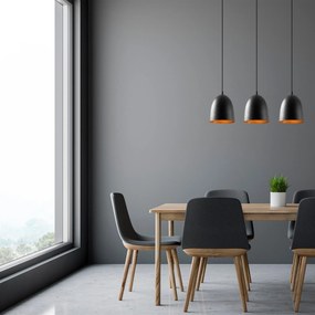 Candeeiro Suspenso Tattoo – Preto – 70 x 20 cm