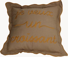 Almofada de algodão Croissant