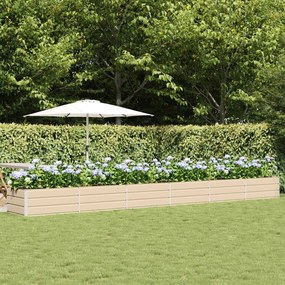 vidaXL Floreira Ivory 600 x 80 x 45 cm Aço