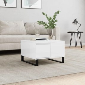 Mesa de centro 55x55x36,5 cm derivados madeira branco brilhante