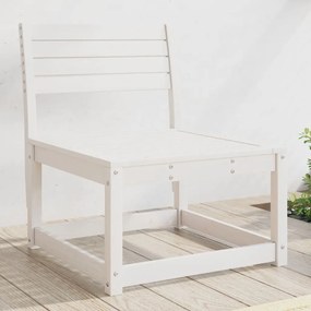 Sofá para jardim madeira de pinho maciça branco