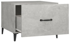Mesas de centro + pernas de metal 2pcs 50x50x40 cm sonoma cinza