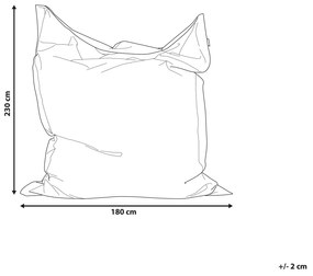 Pufe almofada XXL creme claro 180 x 230 cm FUZZY Beliani