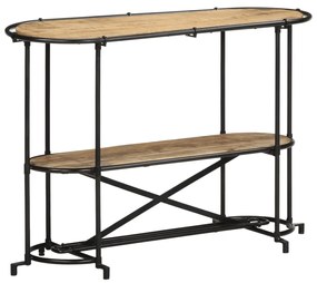 Mesa consola 110x42x76 cm madeira de mangueira áspera maciça