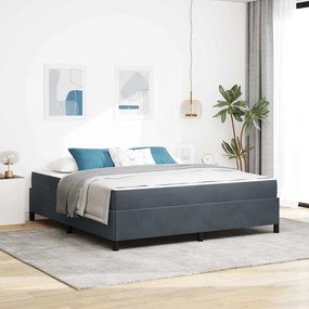 Estrutura da Cama Branco e Cinza Claro 180 x 200 cm Veludo
