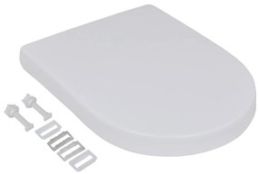 Tampos sanita com tampas de fecho suave 2 pcs plástico branco